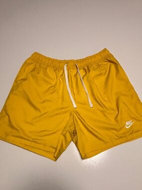 Mens Yellow Nike Swim Trunks Size Large